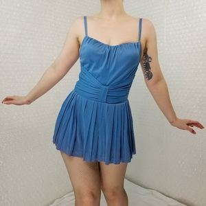 1960s Rose Marie Reid blue swimsuit